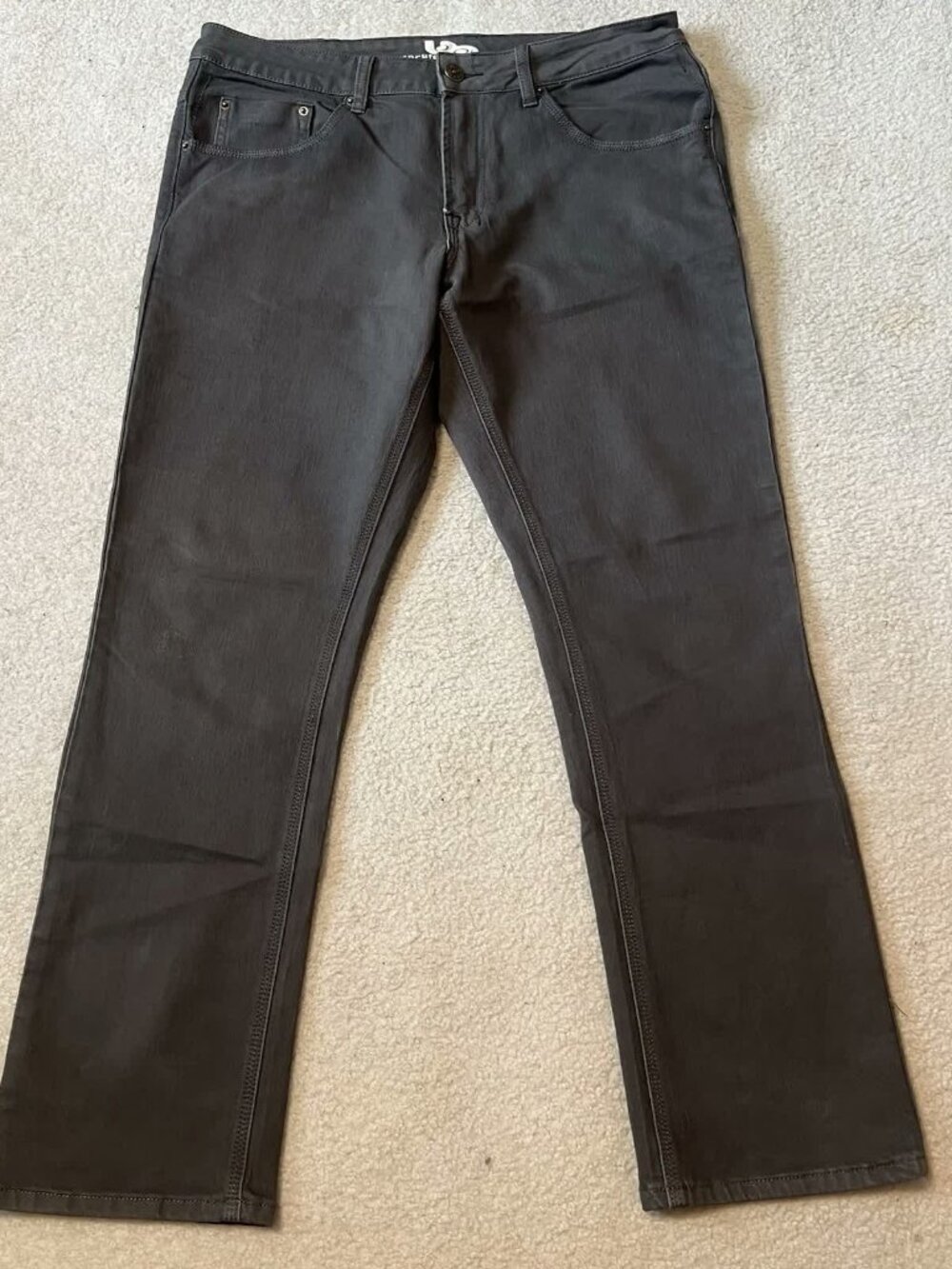 Bulletprufe 34x31 Men's Jeans Gray Stretch Denim Straight Leg Black Mountain